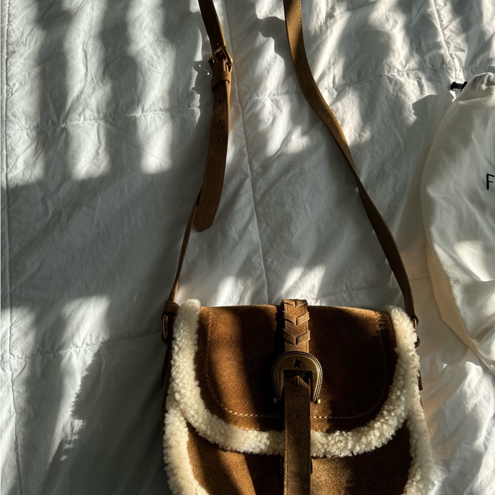 Golden Goose Women's Rodeo Bag in suede with shearling details - Picture 5 of 9